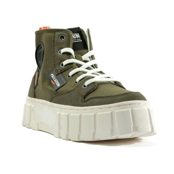 NIB Palladium Pallatower Hi Womens Bootie - Olive Night - Picture 10 of 15